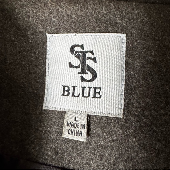 See Thru Soul Women’s Grey Cropped Pea Coat - Size Large - Picture 3 of 11